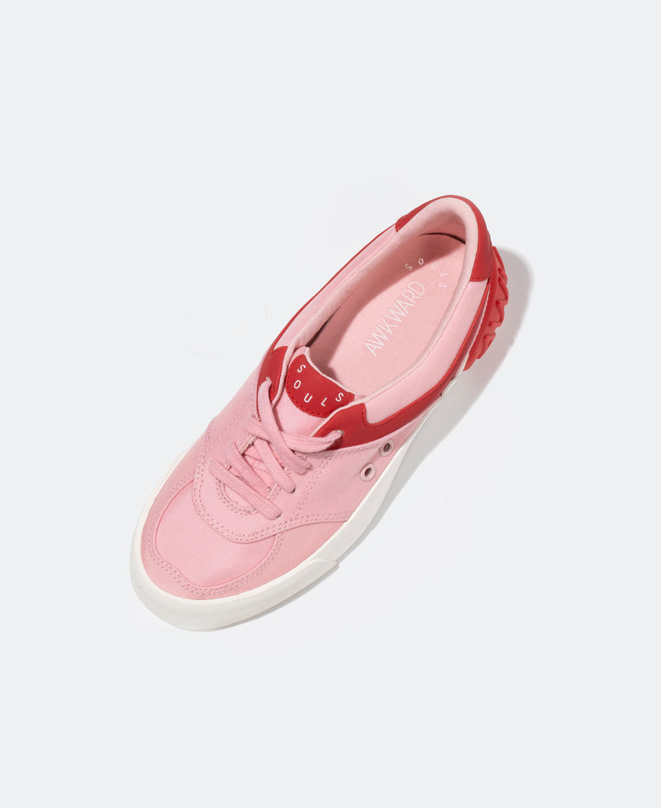 The Scoop – Light Pink Nylon / Red